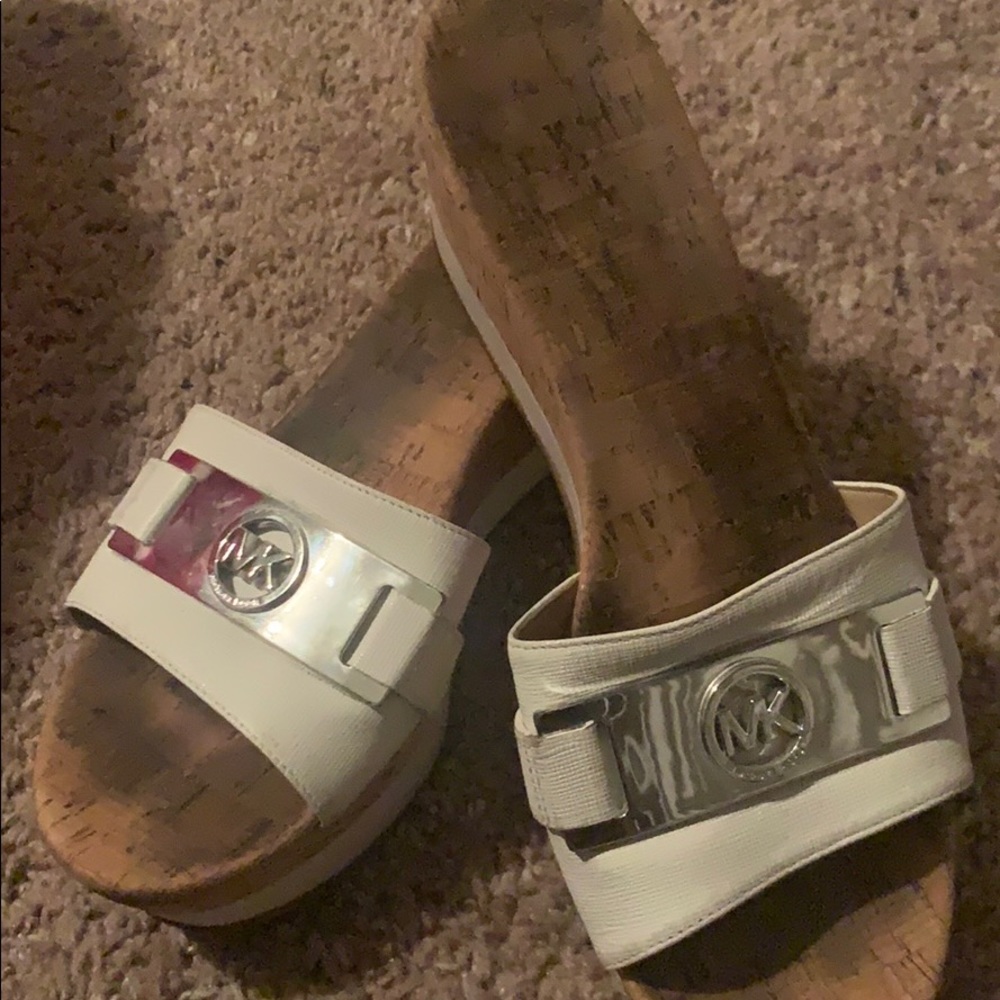 MK wedge sandals.